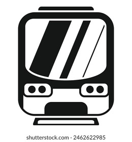 Metro rápido icono de metro simple Vector. Transporte ferroviario. Movimiento de viaje de tránsito