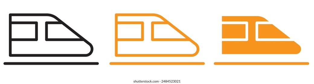 Icono del tren de alta velocidad del metro, ideal para el Transporte y las Ilustraciones de viaje