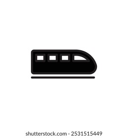 Diseño web del icono del tren de alta velocidad del metro en Vector