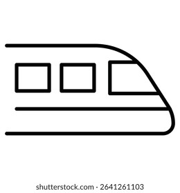 Subway high speed train icon simple flat icon vector symbol