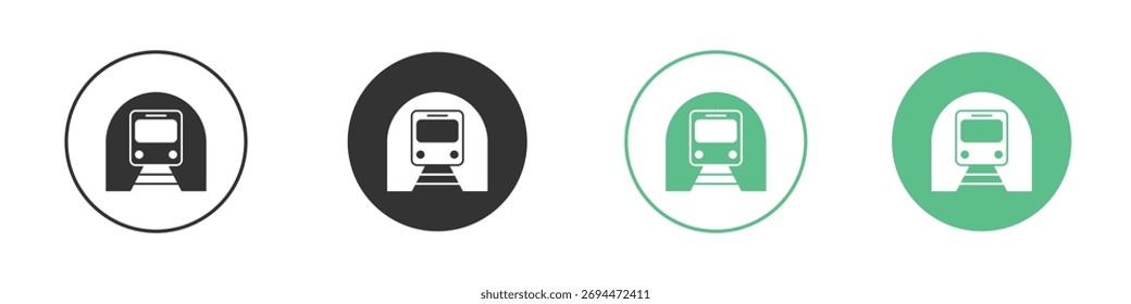 Ícone de metrô para design e web.