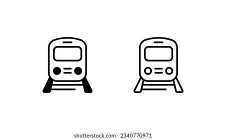 Diseño de iconos de subterráneo con ilustración de fondo blanco