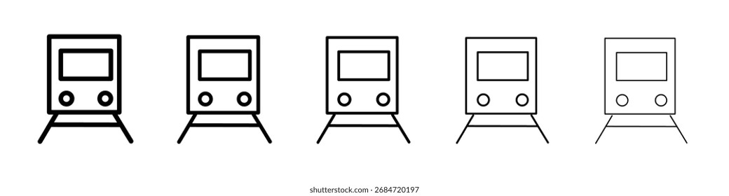 ícone do metrô ilustração plana definir logotipo