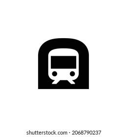 subway Icon. Flat style design isolated on white background. Vector illustration