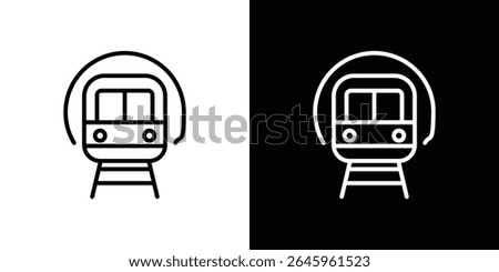 Subway icon Flat style logo vector. perfect for UI designs