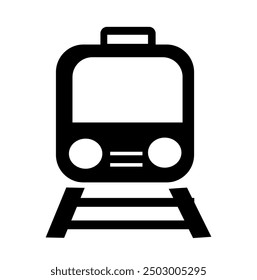 Subway icon in flat style. Train subway vector illustration on white isolated background. Railway cargo business concept.