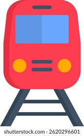 Ilustración vectorial plana del icono del metro