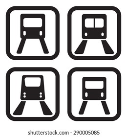 Subway icon in four variations