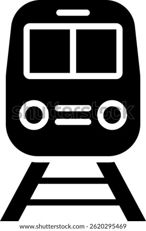 Subway Icon Glyph Vector Illustration