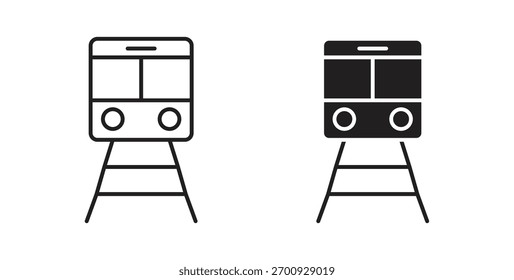 Línea de iconos del metro. eps 10 Ilustración vectorial