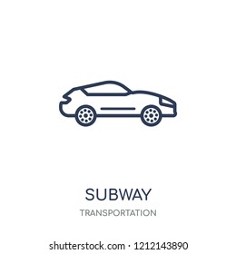 Subway icon. Subway linear symbol design from Transportation collection.