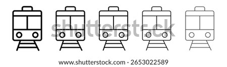 Subway icon or logo illustration outline black style