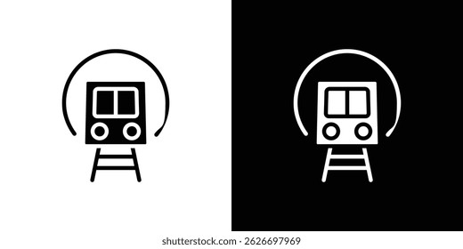 Ícone de metrô para o design de interface do usuário do aplicativo móvel da web de logotipo.