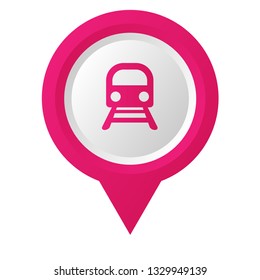 subway icon and map pin. logo concept. Designed for your web site design, logo, app, UI