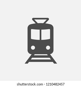 Subway icon. Metro sign. Train symbol. icon isolated on white background. Vector illustration. Eps 10.