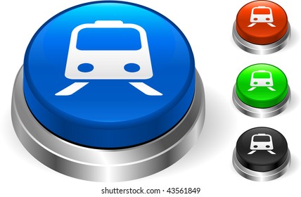 Subway Icon on Internet Button Original Vector Illustration Three Dimensional Buttons