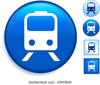 Subway Icon on Internet Button Original Vector Illustration