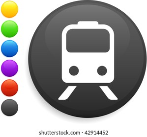 icono del subterráneo en el botón de internet redondo ilustración vectorial original 6 versiones de color incluidas