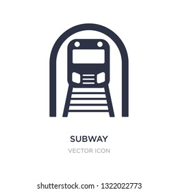 subway icon on white background. Simple element illustration from City elements concept. subway sign icon symbol design.