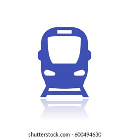 subway icon, public transport vector sign isolated on white