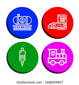 subway icon set. Collection of Oil train, Subway, Grip, Railroad icons