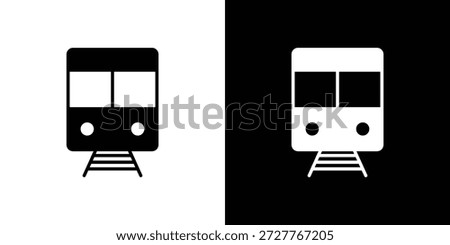 Subway icon set. flat icon collection. flat line silhouette set.