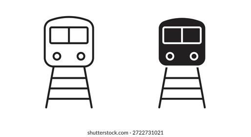 Símbolo do ícone do metrô. Vetor EPS 10. ícone de linha e glifo