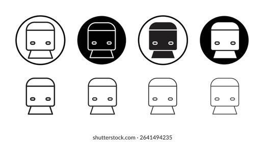 Subway icon Thin line illustration set vector