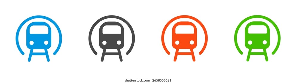 Ícone do metrô. Ilustração de vetor de conceito de transporte.