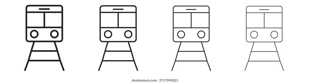 Ícone do metrô. Pictogramas isolados por vetor.