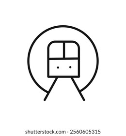 subway icon vector line logo art