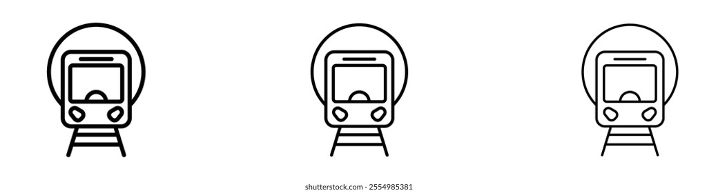Subway icons in tree different stroke sizes