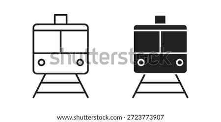 Subway icons, vector symbols. filled flat sign