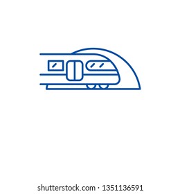Subway line icon concept. Subway flat  vector symbol, sign, outline illustration.