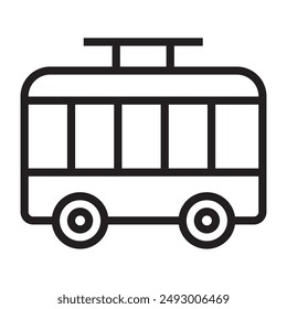 Icono de la línea del metro. Ilustración vectorial.
