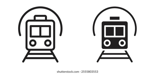 Subway liner icon vector set.