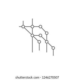 Subway Map Icon. Simple Glyph Vector Of Charts And Diagrams Set For UI And UX, Website Or Mobile Application