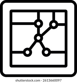 Subway Map Line Vector Icon Design