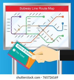 Subway Metro Bus Railway Ticket Pass Card RFID NFC Transport Passenger Gate Traveler