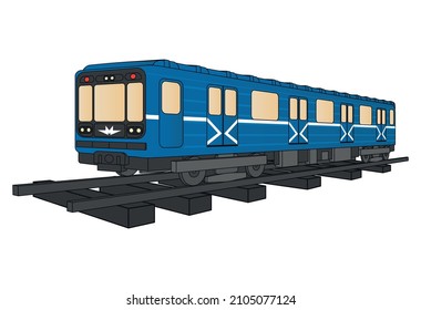 Subway metro train cartoon locomotive Russia