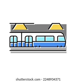 subway metro transport color icon vector. subway metro transport sign. isolated symbol illustration