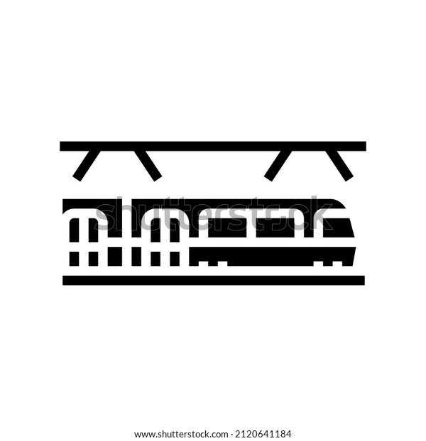 subway metro\
transport glyph icon vector. subway metro transport sign. isolated\
contour symbol black\
illustration