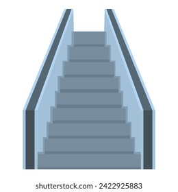 Subway modern escalator icon cartoon vector. Vehicle passenger. Exit service