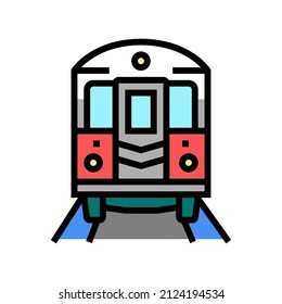 vector de icono de color de nueva york del subterráneo. señal del metro de nueva york. ilustración de símbolo aislado