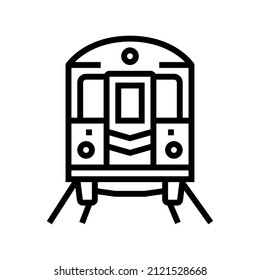 subway new york line icon vector. subway new york sign. isolated contour symbol black illustration