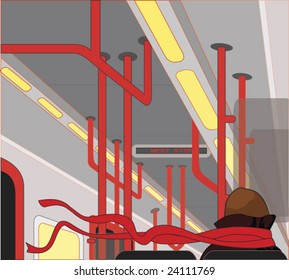 subway. passenger and background are on different layers.