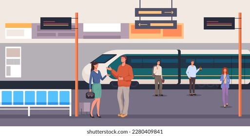 Subway railway train station metro city concept. Vector graphic design illustration