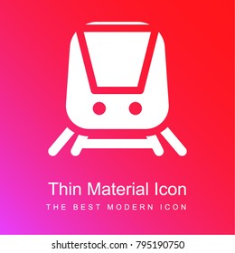 Subway red and pink gradient material white icon minimal design