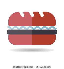 Subway Sandwich vector icon. Fast food sign. Graph symbol for cooking web site and apps design, logo, app, UI