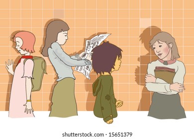 subway scene - vector illustration
